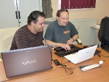 Ulrich en formation avec Laurent