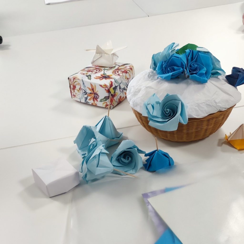 Le bouquet en préparation.