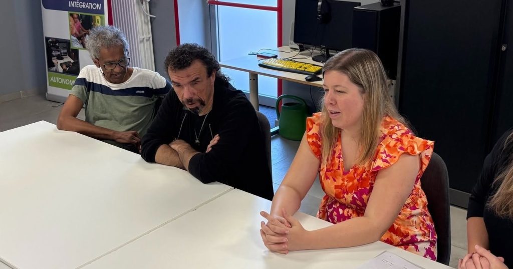 Pino et Stéphanie, nos animateurs du jour et à leur droite, Michael